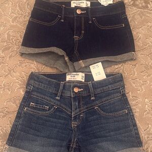 Abercrombie girls Denim Shorts - Black and Blue
